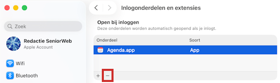 Opstartprogramma uit lijst verwijderen Opstartprogramma uit lijst verwijderen